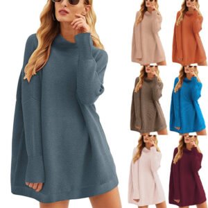 Women’s Oversized Batwing Sleeve Turtleneck Sweater