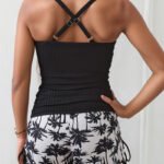 Women’s High-Waist Tummy-Control Tankini Set with Boyshorts
