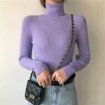 Women’s Casual Ribbed Knit Long-Sleeve Winter Sweater