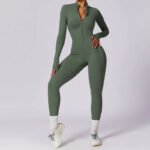 Women’s Long-Sleeve Zipper Yoga & Fitness Jumpsuit