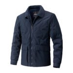 Men's 100% Polyester Corduroy Jacket Turtleneck Collar Fleece Lined Windproof Eco-Friendly Casual Winter Printing Shell
