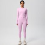 Women’s High-Waist Zipper Top & Leggings Yoga Set
