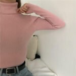 Women’s Casual Ribbed Knit Long-Sleeve Winter Sweater