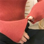 Women’s Casual Ribbed Knit Long-Sleeve Winter Sweater