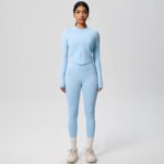 Women’s High-Waist Zipper Top & Leggings Yoga Set