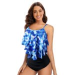 Women’s Tropical Ruffle High-Waist Bikini Set