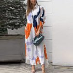 Women’s Floral Bohemian Long-Sleeve Summer Maxi Dress