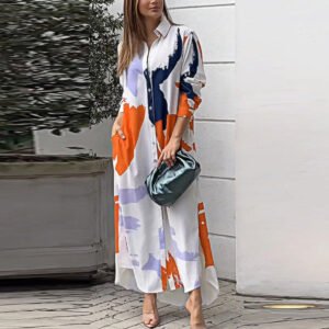 Women’s Floral Bohemian Long-Sleeve Summer Maxi Dress