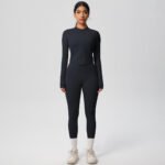Women’s High-Waist Zipper Top & Leggings Yoga Set