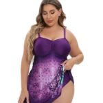 Women’s Plus-Size Printed One-Piece Swimsuit