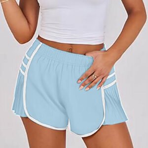 Women’s Quick-Dry Polyester Sports Shorts with Drawstring