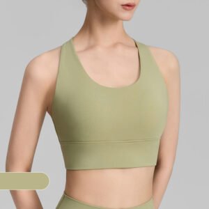 Women’s High-Support Fixed-Cup Twist-Back Sports Bra