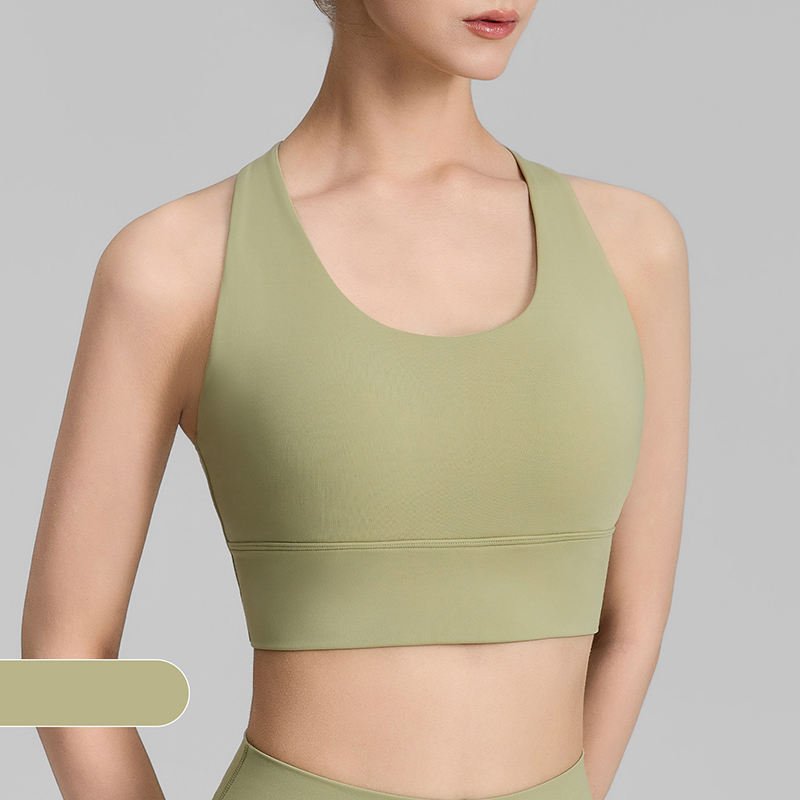 Women’s High-Support Fixed-Cup Twist-Back Sports Bra