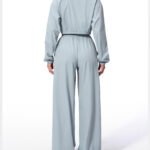 Women’s Lightweight Jacket & Wide-Leg Pants Sports Set