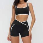 Women’s Plus-Size Halter Sports Bra & High-Waist Leggings Set