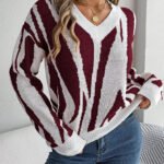 Women’s Plus-Size Jacquard Knit Winter Pullover