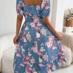 Women’s Plus-Size Digital Print Chiffon Summer Dress