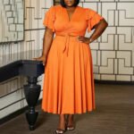 Women’s Plus-Size African Print Crop Top & Maxi Skirt Set
