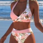 Women’s Leopard Print Cutout Tankini Swimsuit Set