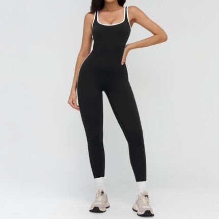 Women’s Backless Scrunch Butt Yoga & Fitness Jumpsuit