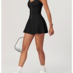 Women’s U-Neck Zipper Tennis Sports Dress
