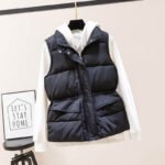 Women’s Lightweight Warm Puffer Vest with Stand-Up Collar