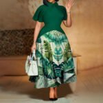 Women’s Loose-Fit African Print Dashiki Summer Dress