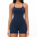 Women’s Backless Cross-Back Yoga & Fitness Romper