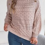 Girls’ Warm Handmade-Style Winter Knit Pullover Sweater