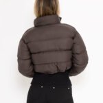 Women’s Hooded Woolen Puffer Bomber Jacket