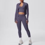 Women’s 3-Piece High-Waist Seamless Gym & Yoga Set