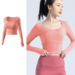 Women’s Seamless Long-Sleeve Gym & Fitness Top