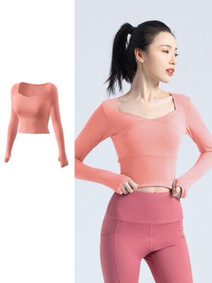 Women’s Seamless Long-Sleeve Gym & Fitness Top