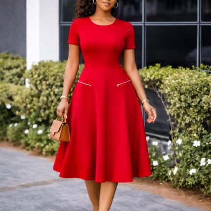Women’s Elegant Plus-Size Summer Office & Party Dress