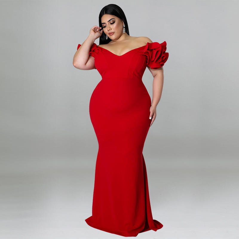 Women’s Plus-Size Elegant Long Summer Maxi Dress
