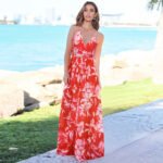 Women’s Plus-Size Digital Print Chiffon Summer Maxi Dress