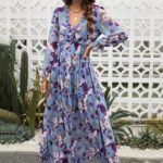 Women’s Elegant A-Line Ruffle Summer Maxi Dress
