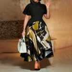Women’s Loose-Fit African Print Dashiki Summer Dress