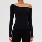 Women’s Off-Shoulder Quick-Dry Yoga & Fitness Crop Top