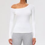 Women’s Off-Shoulder Quick-Dry Yoga & Fitness Crop Top
