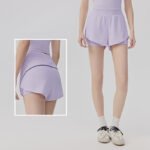 Women’s High-Waist 2-in-1 Quick-Dry Sports Shorts with Pockets