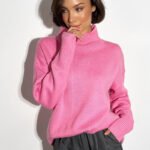 Women’s Soft Solid Turtleneck Long-Sleeve Sweater