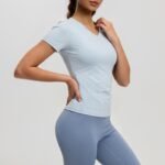 Women’s V-Neck Moisture-Wicking Gym & Yoga Top