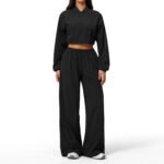 Women’s Lightweight Jacket & Wide-Leg Pants Sports Set