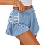 Women’s Quick-Dry Polyester Sports Shorts with Drawstring