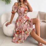 Women’s Plus-Size Digital Print Chiffon Summer Dress