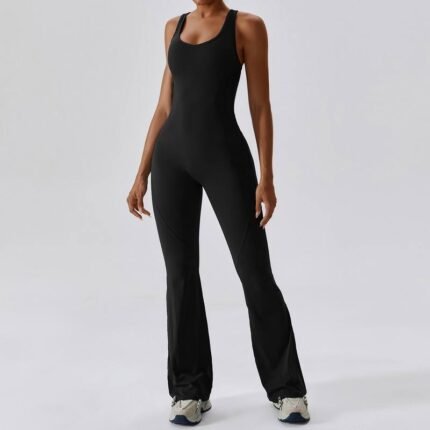 Women’s Soft Stretch Yoga & Fitness Jumpsuit