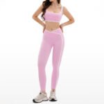 Women’s Plus-Size Halter Sports Bra & High-Waist Leggings Set