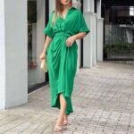 Women’s Plus-Size Polka Dot Print Summer Dress