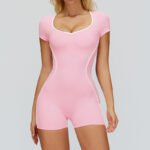 Women’s Breathable Contrast-Color Yoga & Fitness Jumpsuit